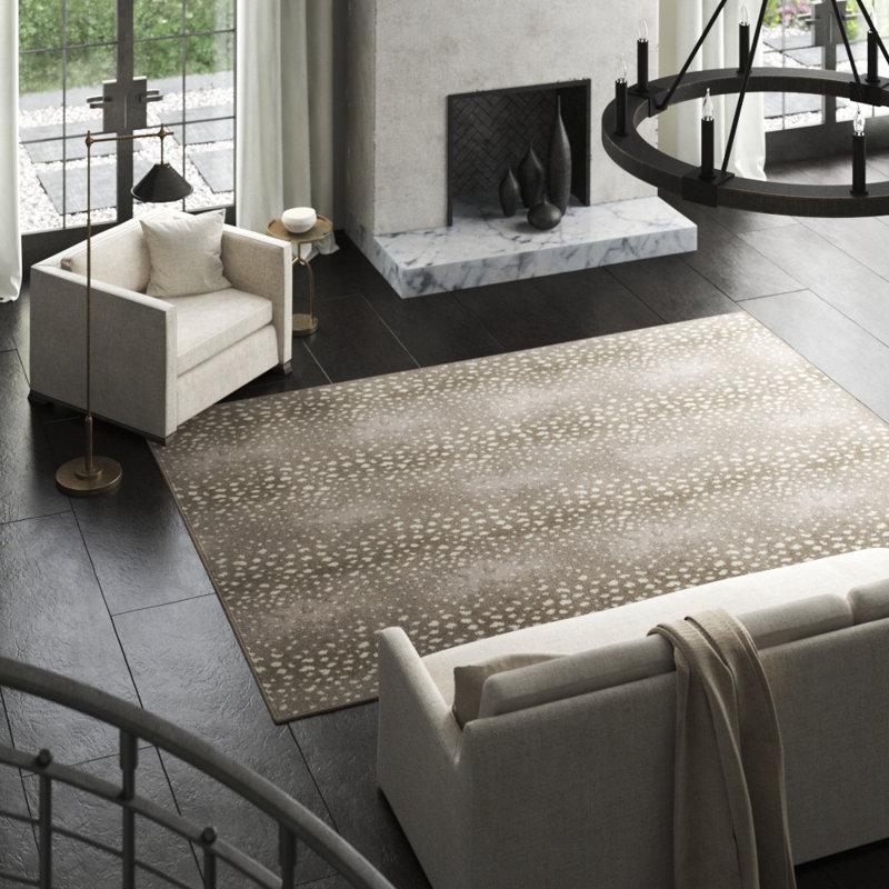 Stark Studio Rugs Deerfield Animal Print Gray Taupe Area Rug & Reviews